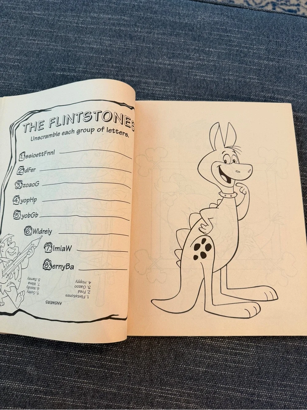 Vintage 1994 Flintstones Coloring Activity Book Fred Wilma Pebbles Barney